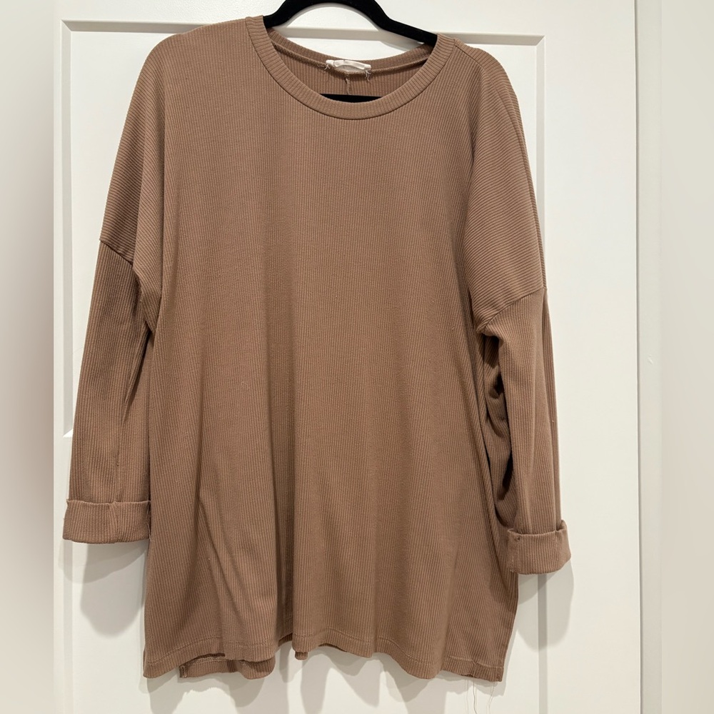 CJLA Evelyn Pullover - Size Large, Mocha